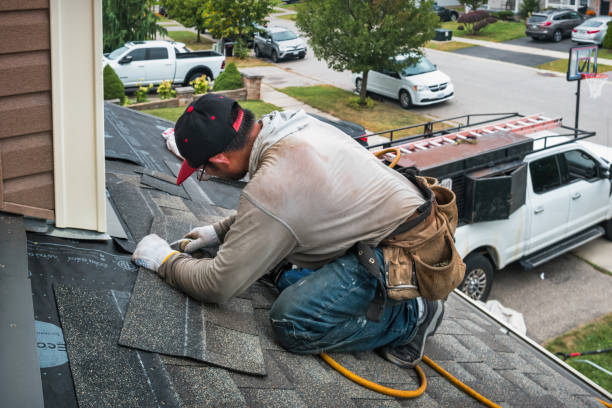 Professional Emergency Roof Repair technician working in Burlington, CT